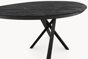 Melamine eettafel - Deens Rond - Matrix Twist - detail foto 6 | Industrial Home