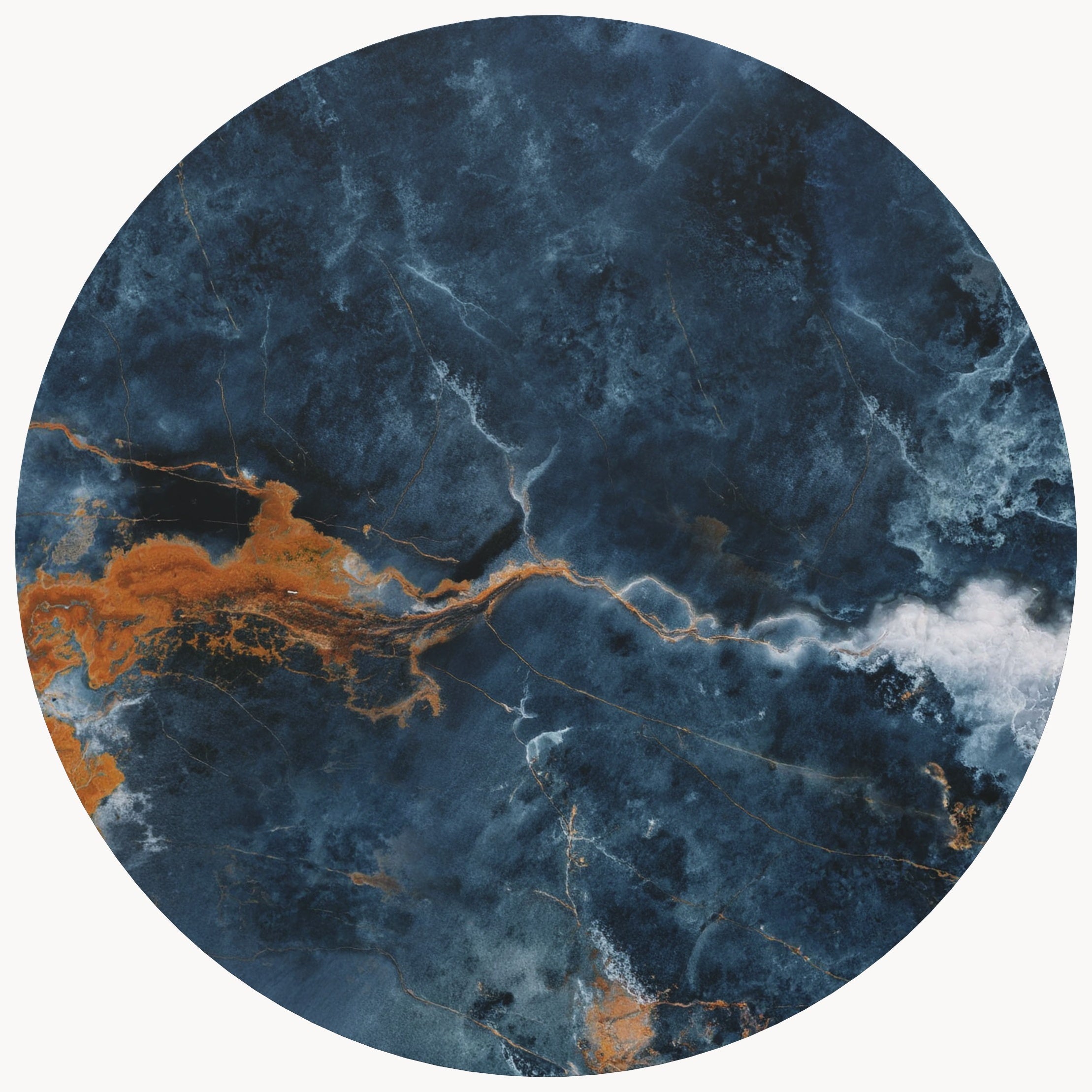 Keramiek Ocean Blue eettafel - Rond - Matrix onderstel