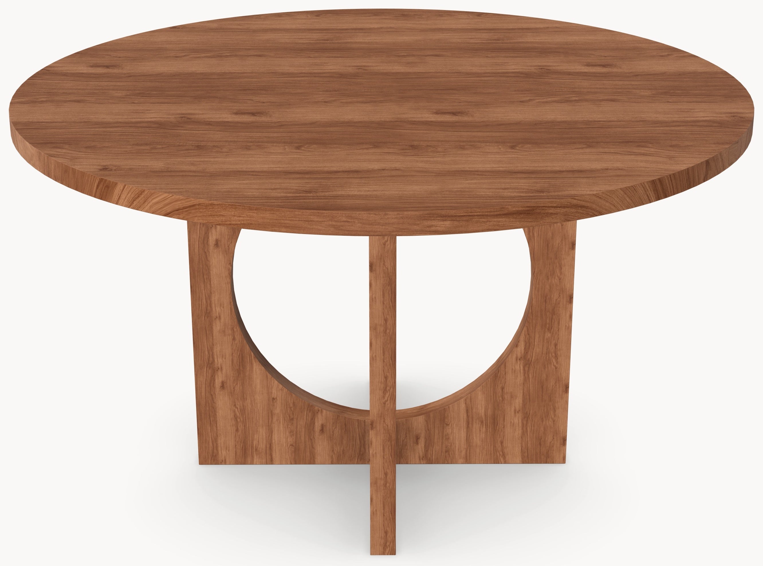 Walnut wooden dining table - Round - Nica walnut