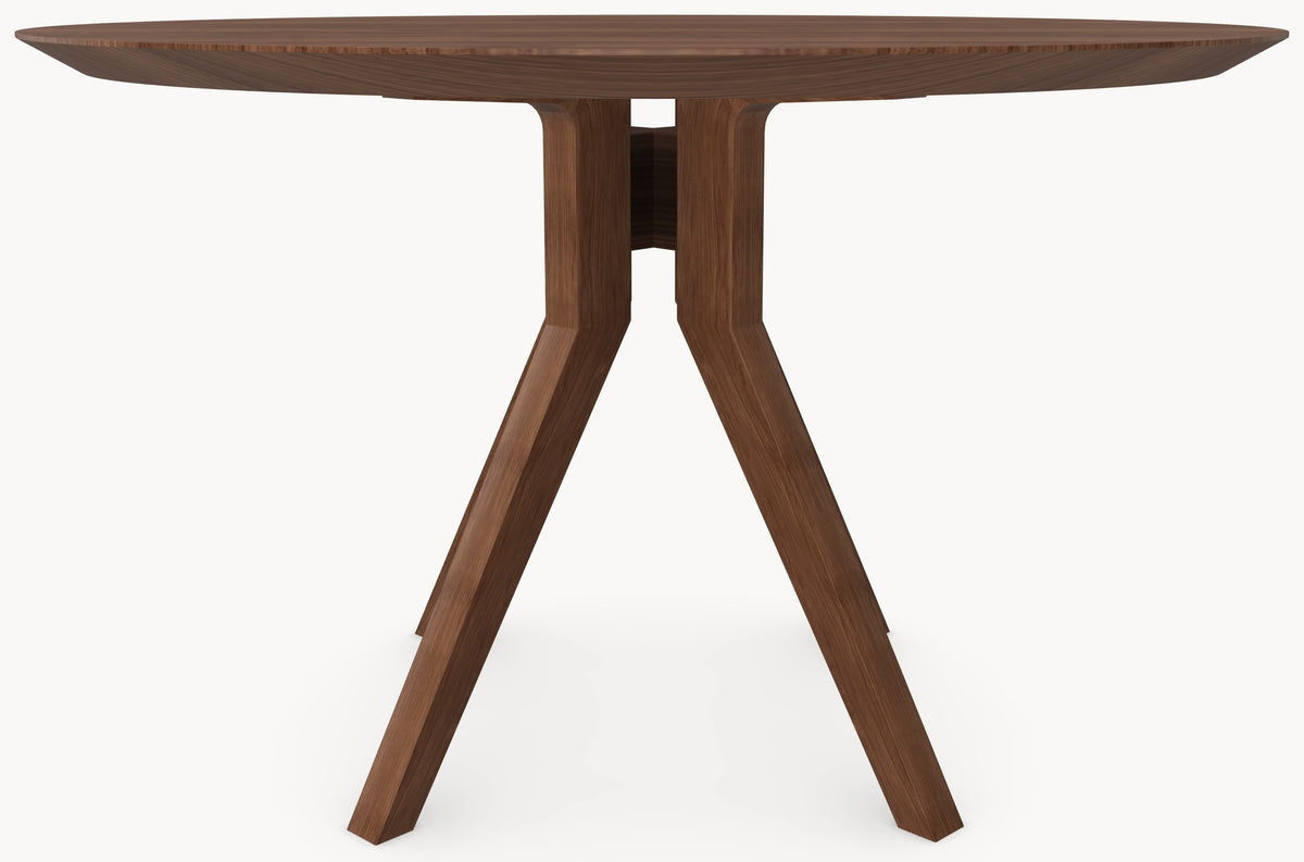 Walnoot eettafel - Rond - Amea walnoot onderstel — productfoto 5