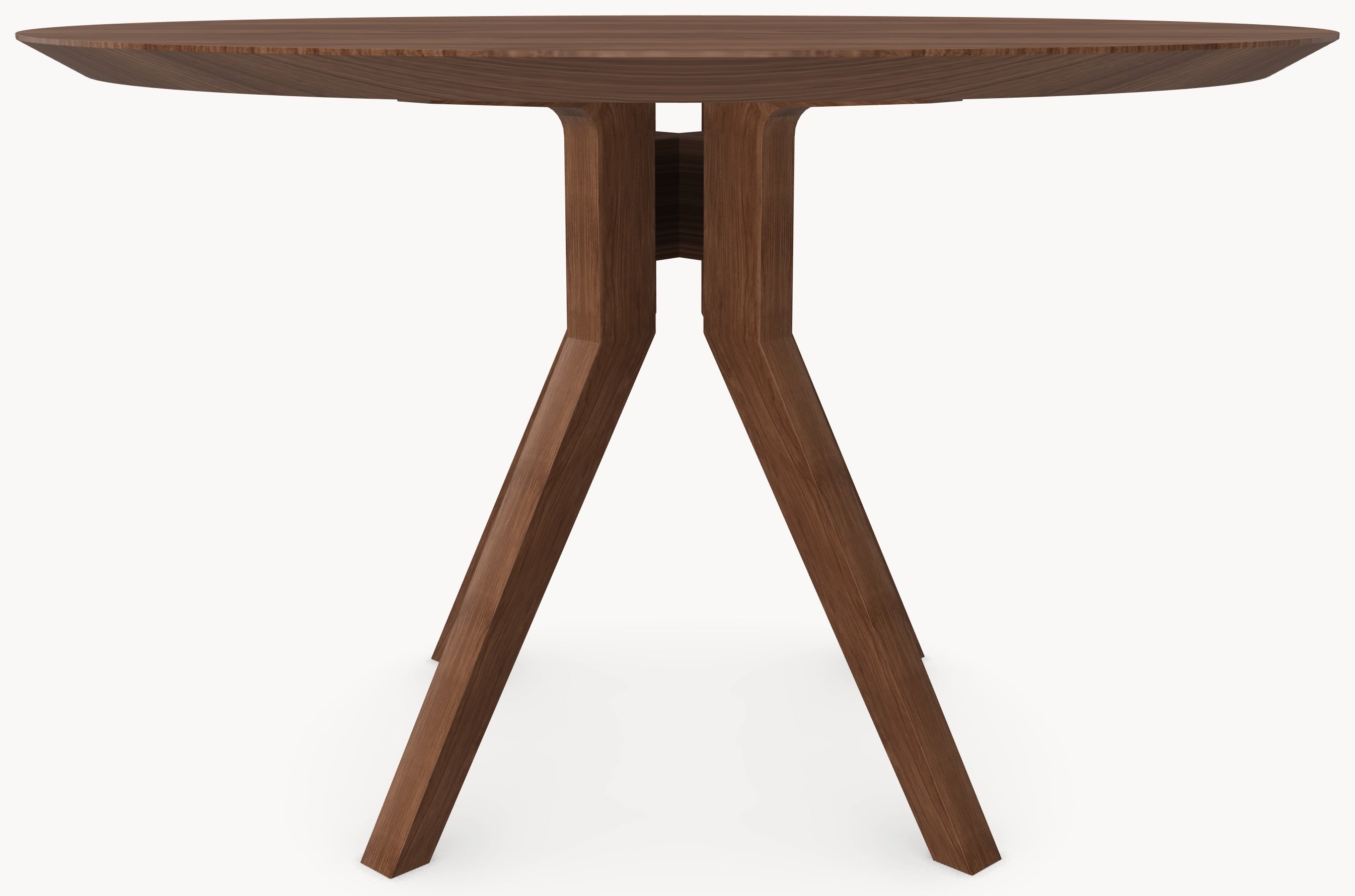 Walnoot eettafel - Rond - Amea walnoot onderstel — productfoto 5