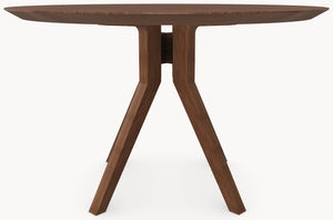 Walnoot eettafel - Rond - Amea walnoot onderstel — productfoto 5