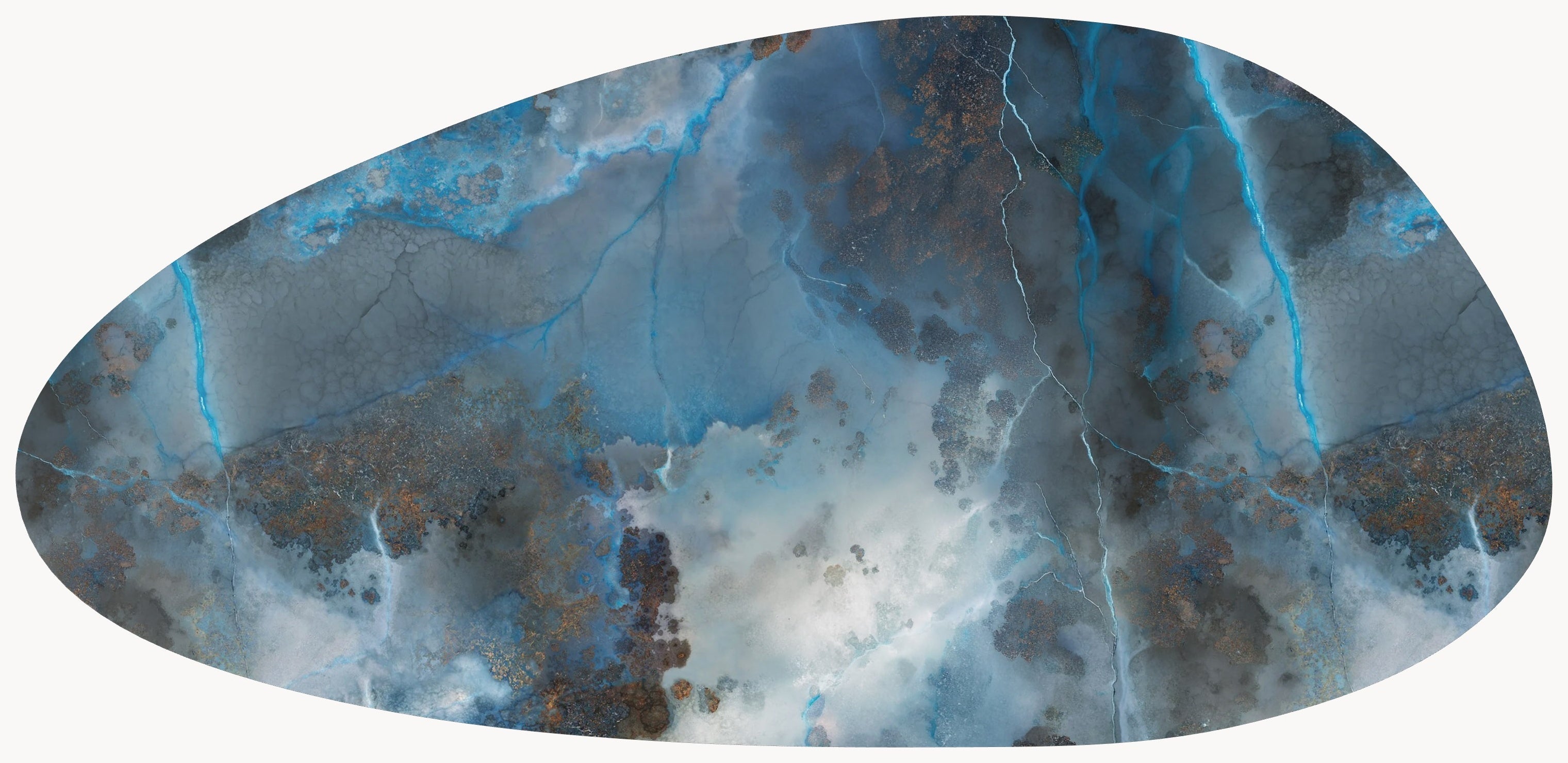 Oak solid herringbone dining table - Danish - Cone