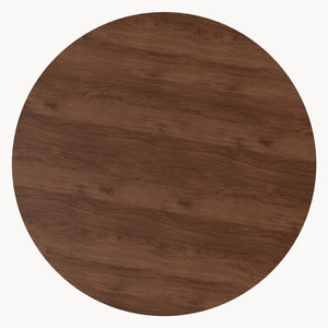 Walnoot eettafel - Rond - Pole walnoot onderstel — productfoto 6