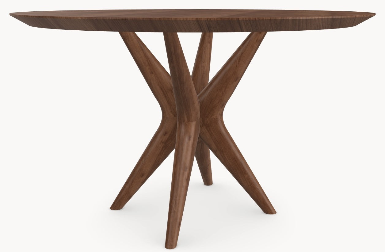 Walnoot eettafel - Rond - Nica walnoot — productfoto 6