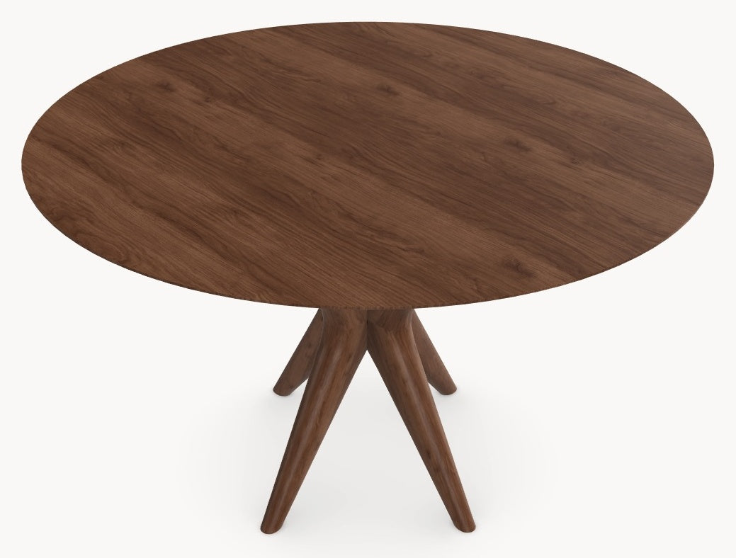 Walnoot eettafel - Rond - Nica walnoot — productfoto 5