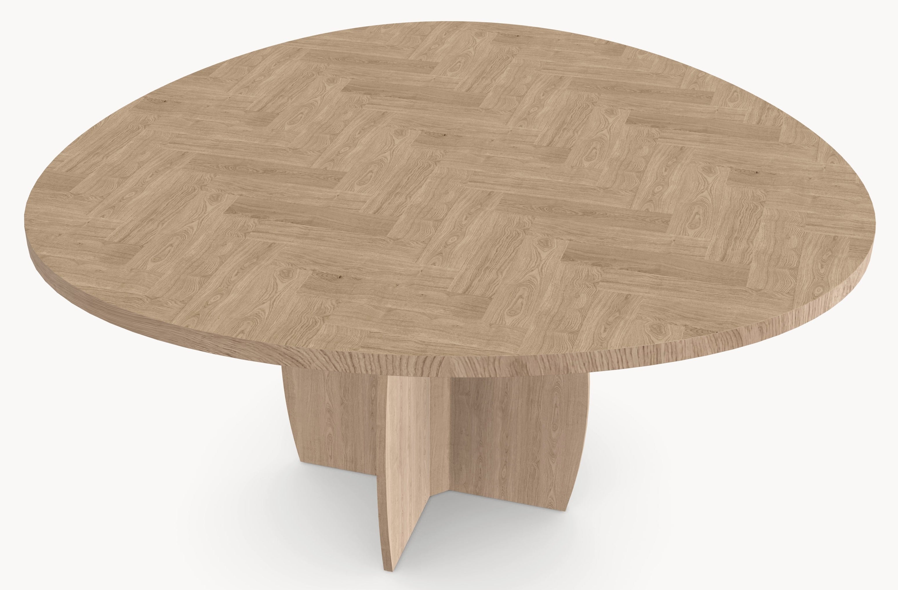 Eiken massief eettafel - Organisch Rond - Tullip 4