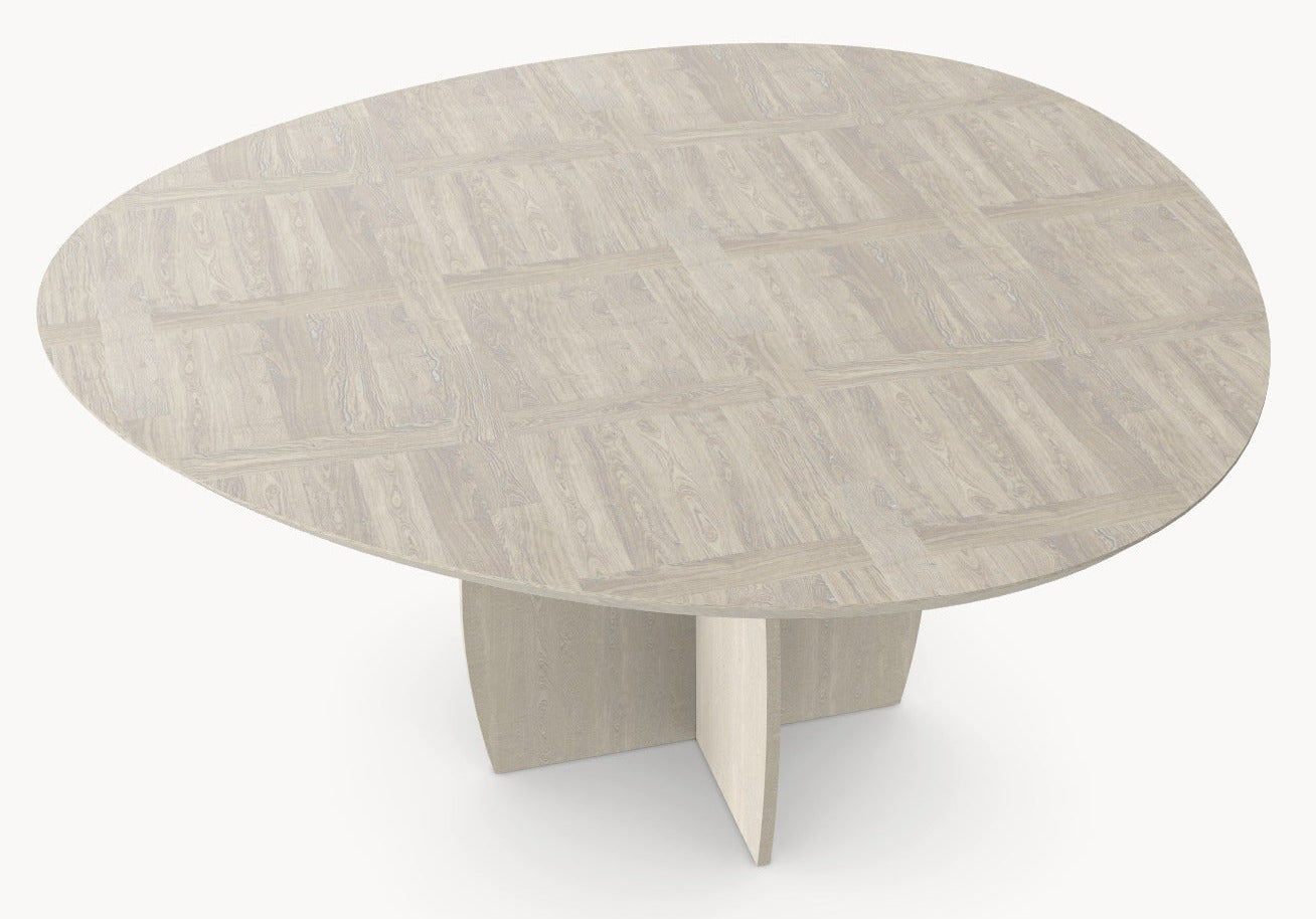 Eiken massief eettafel - Organisch Rond - Tullip 4