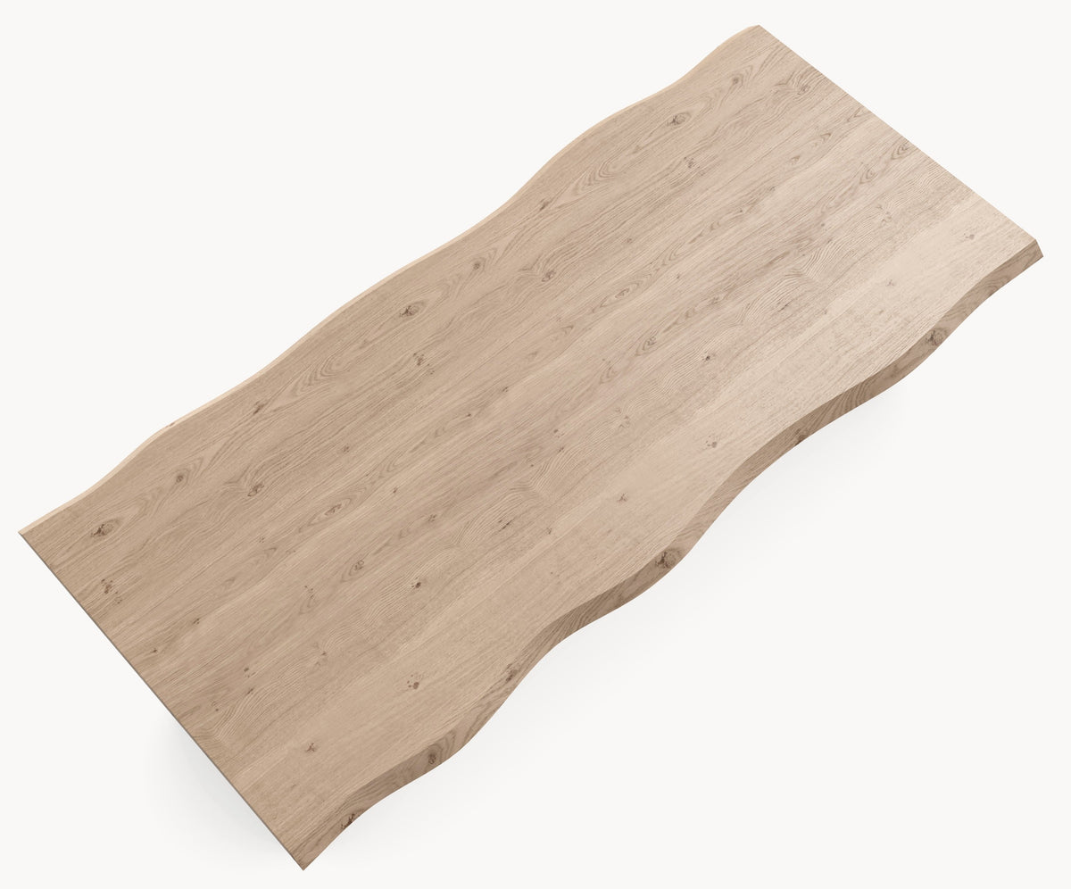 Eiken boomstamrand eettafel - V eiken sfeerbeeld 3 - Industrial Home