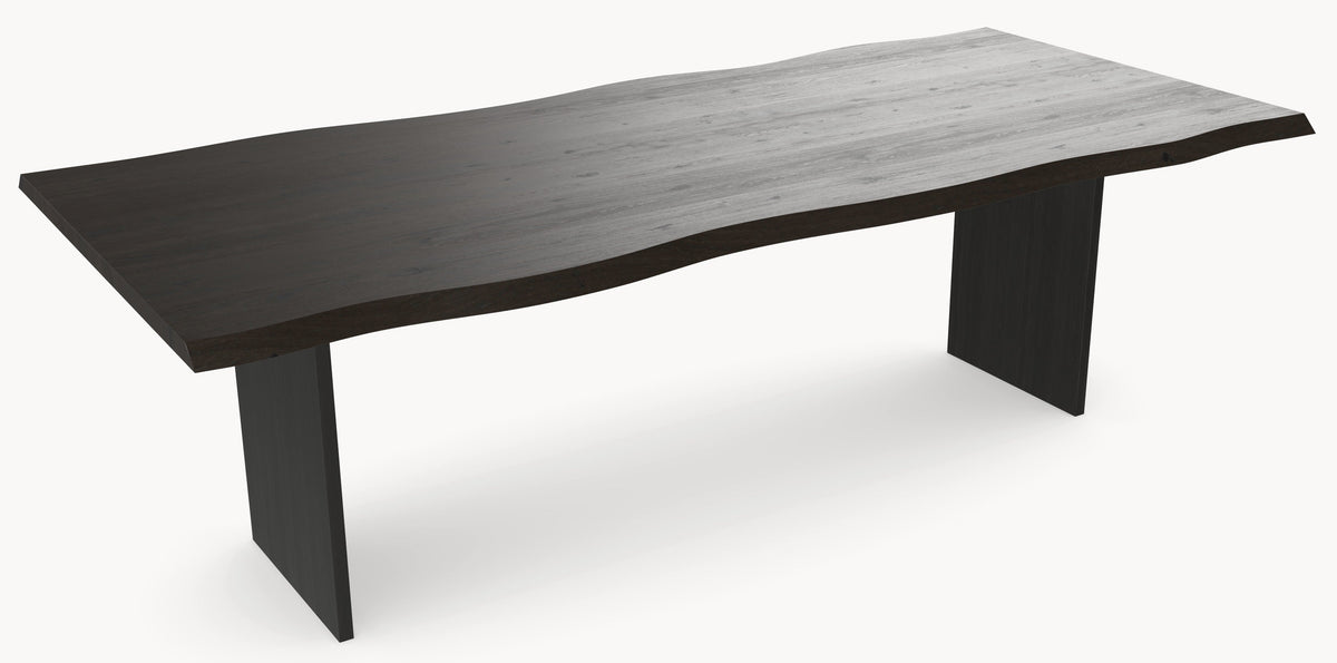 Eiken boomstamrand eettafel - V eiken sfeerbeeld 5 - Industrial Home