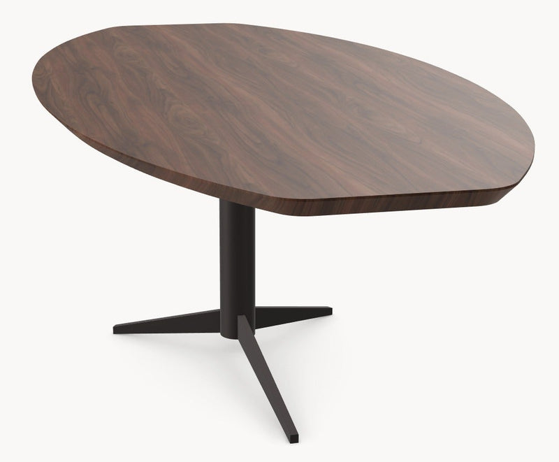 Walnoot massief eettafel - Half Ovaal - Trios sfeerbeeld 2 - Industrial Home