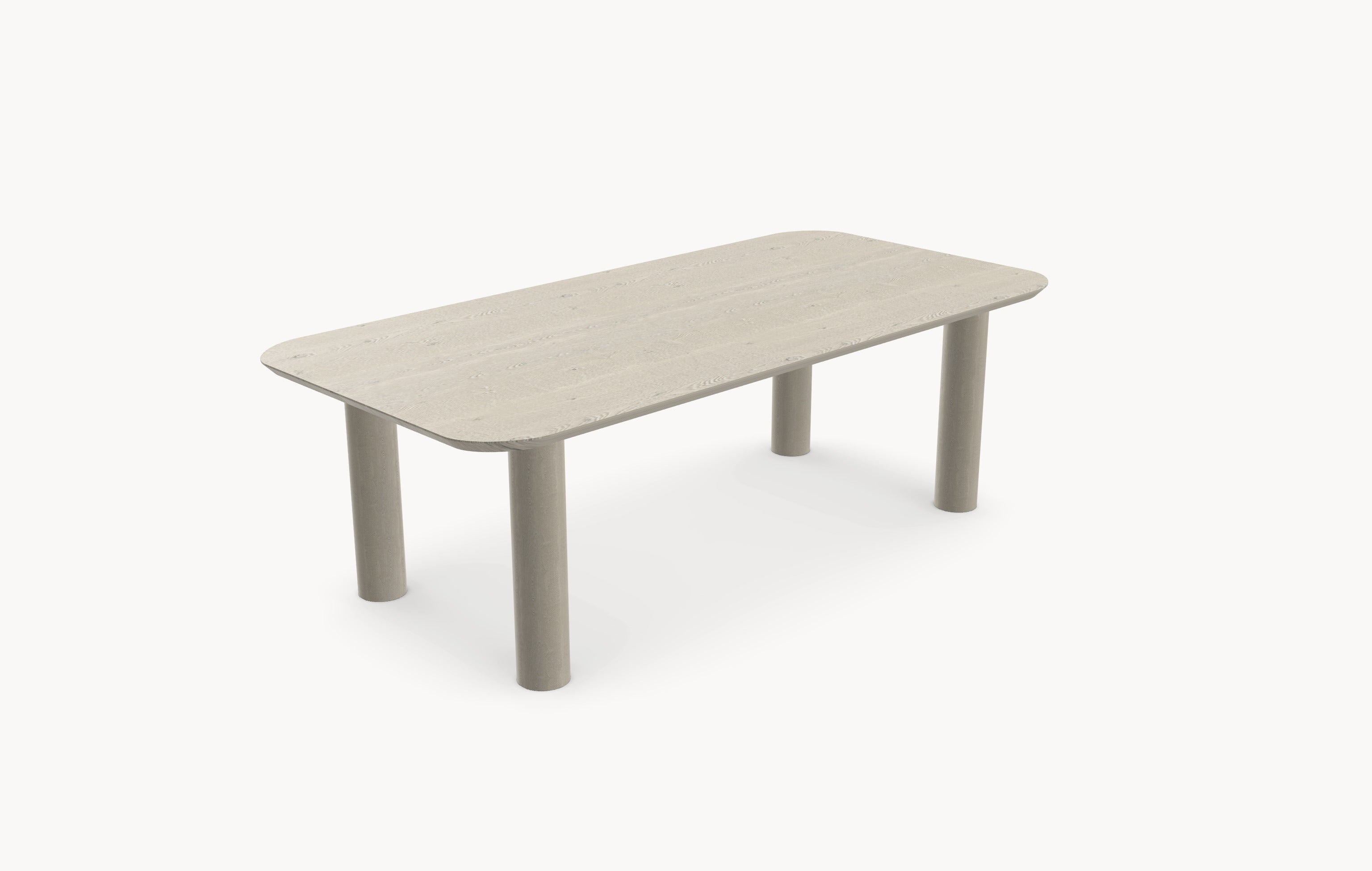 Eiken eettafel - Recht Rond - Cone eiken