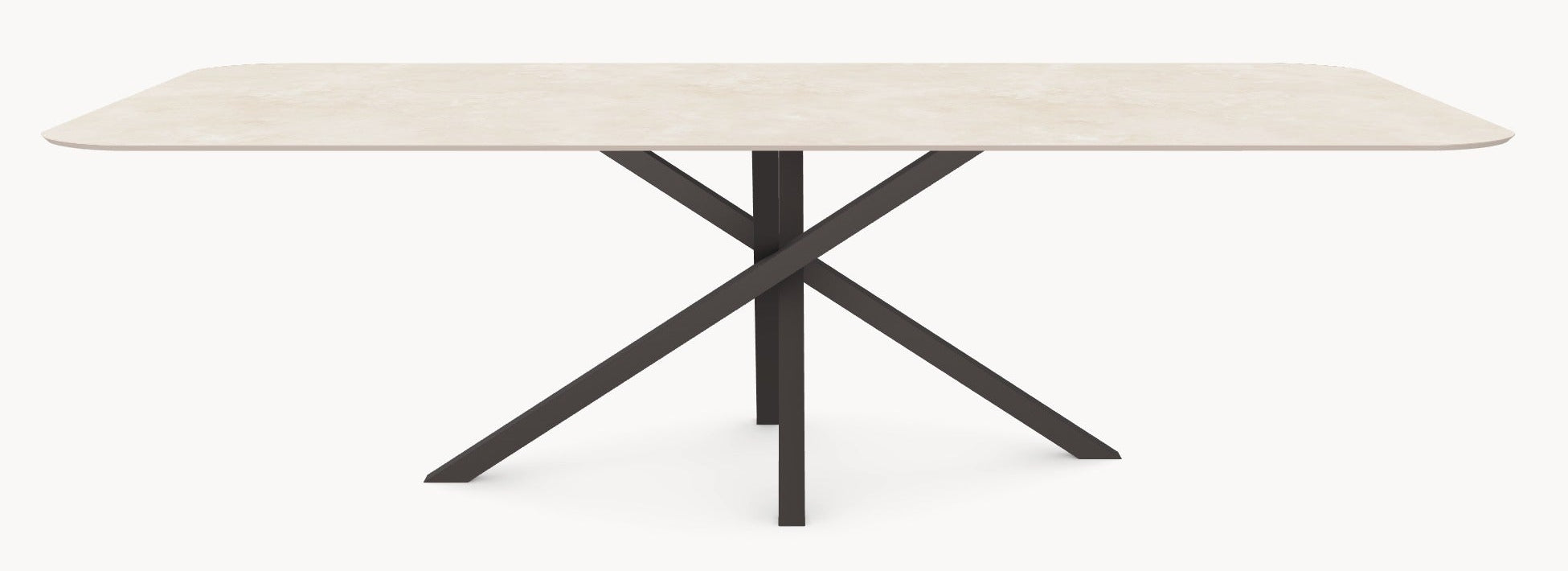 Keramiek Chianca Di Ostuni eettafel - Recht Radius - Matrix Twist (kan ook als tuintafel dienen)