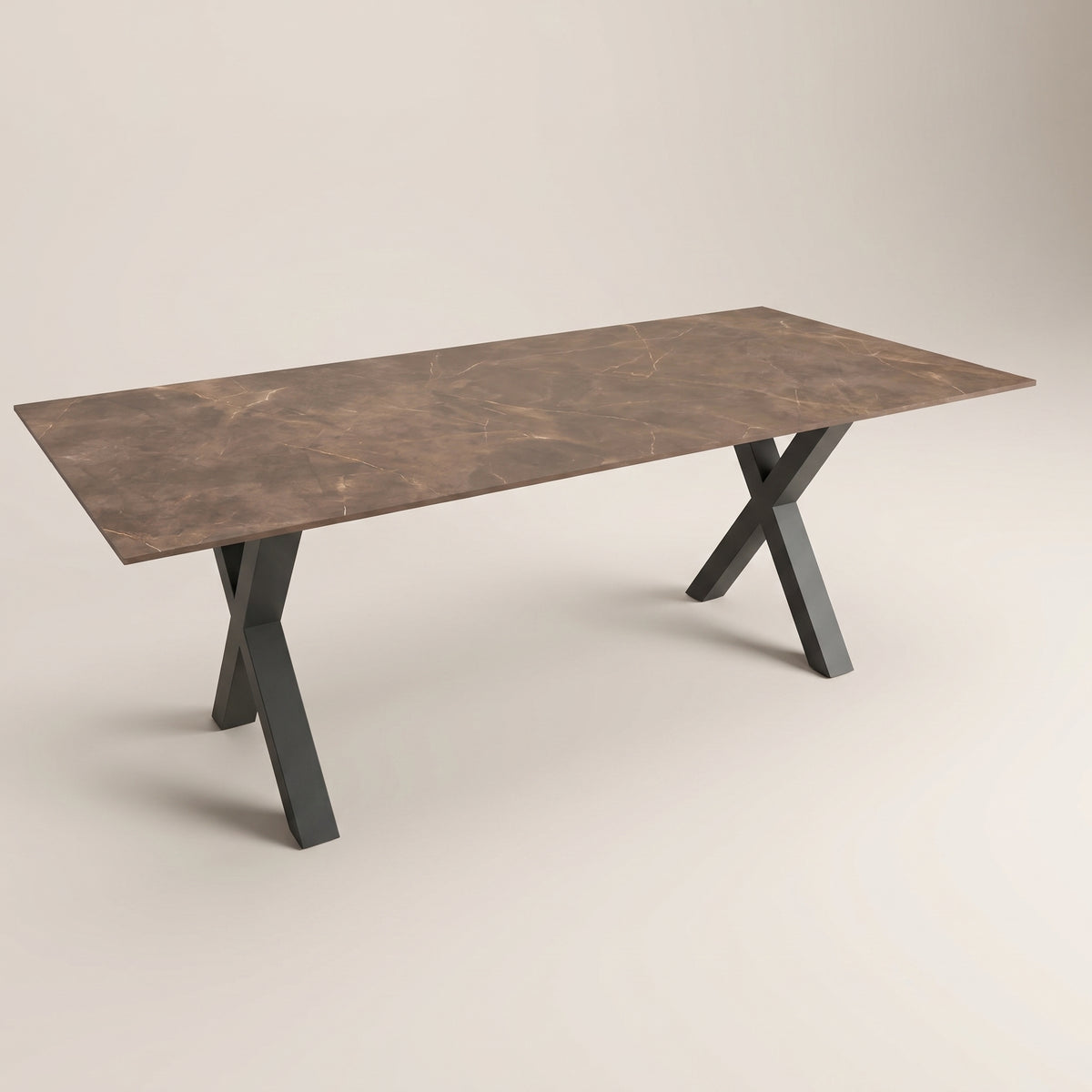 Keramische eettafel Pulpis Brown - Recht - X onder