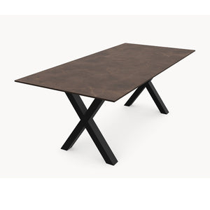 Keramische eettafel Pulpis Brown - Recht - X onder