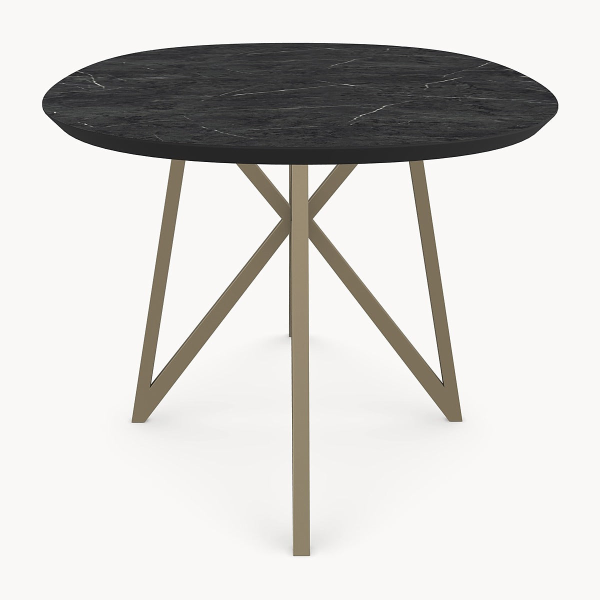 Melamine eettafel Anthracite Marble - Deens Rond - Vlinder onderstel — afbeelding 3 | Industrial Home
