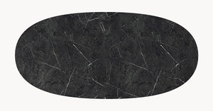 Melamine eettafel Anthracite Marble - Deens Rond - Vlinder onderstel — afbeelding 4 | Industrial Home