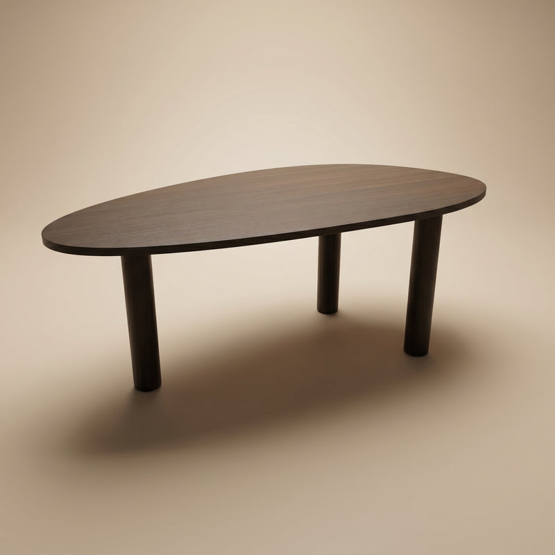 Melamine eettafel Dark Brown - Kiezel A - 3 Pole e