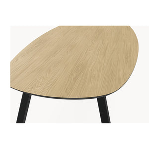 Melamine eettafel Light Oak - Deens Recht - A Angled onderstel — afbeelding 5 | Industrial Home