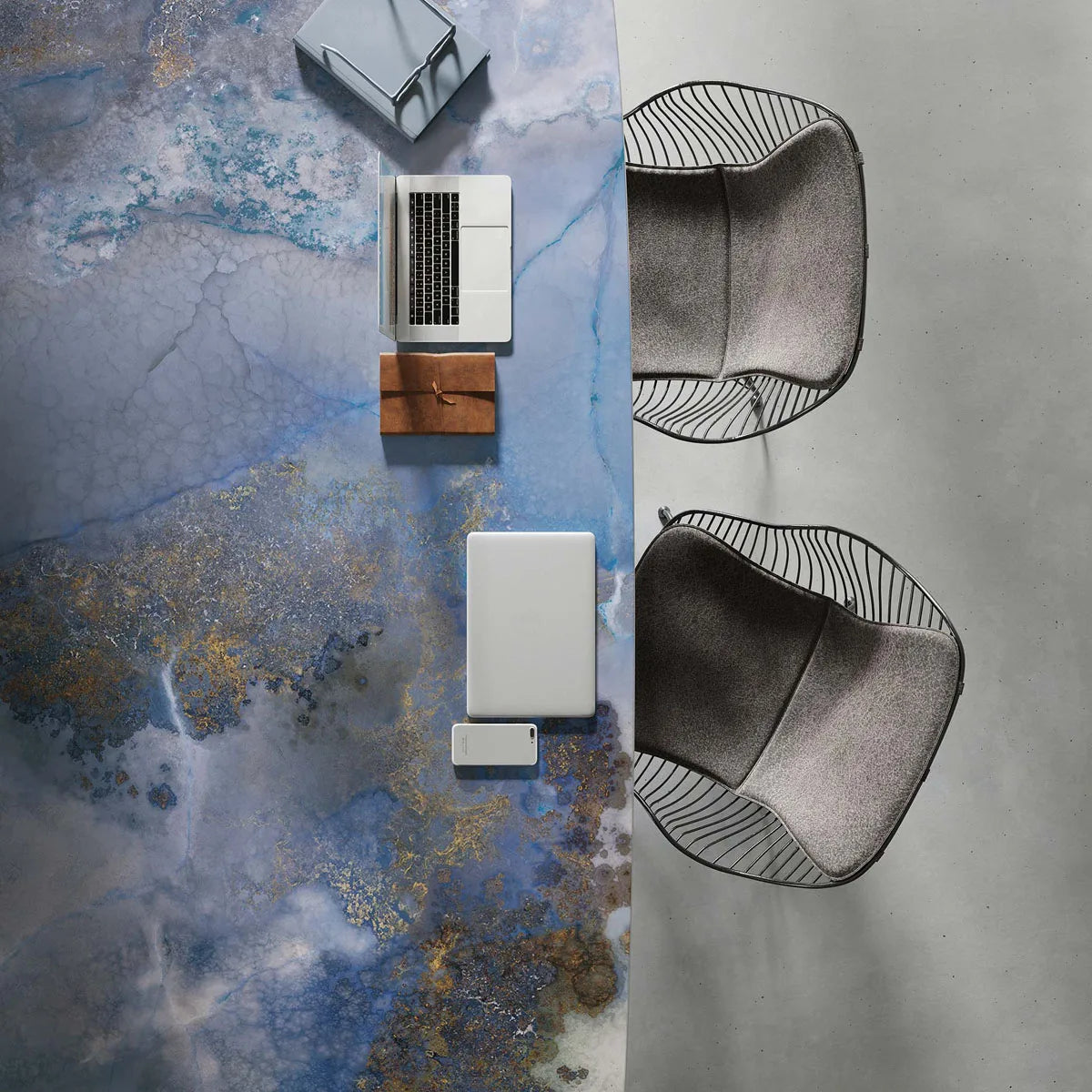 Keramiek  eettafel Thunderstorm - Kiezel A - Sol double sfeerbeeld 6 - Industrial Home
