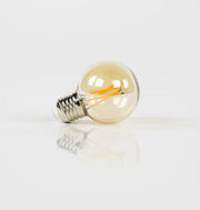 Lichtbron LED [G60] filament bol Ø6cm / Amber glas (2x) - Industrial Home