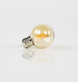 Lichtbron LED [G60] filament bol Ø6cm / Amber glas (2x) - Industrial Home