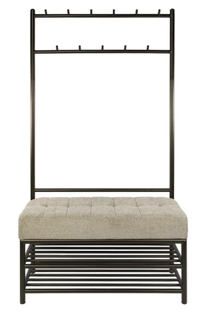 Garderobebank Luno 100cm / Drift brown sfeerbeeld 4 - Industrial Home