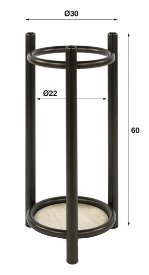 Paraplubak Luno rond / Drift brown sfeerbeeld 3 - Industrial Home
