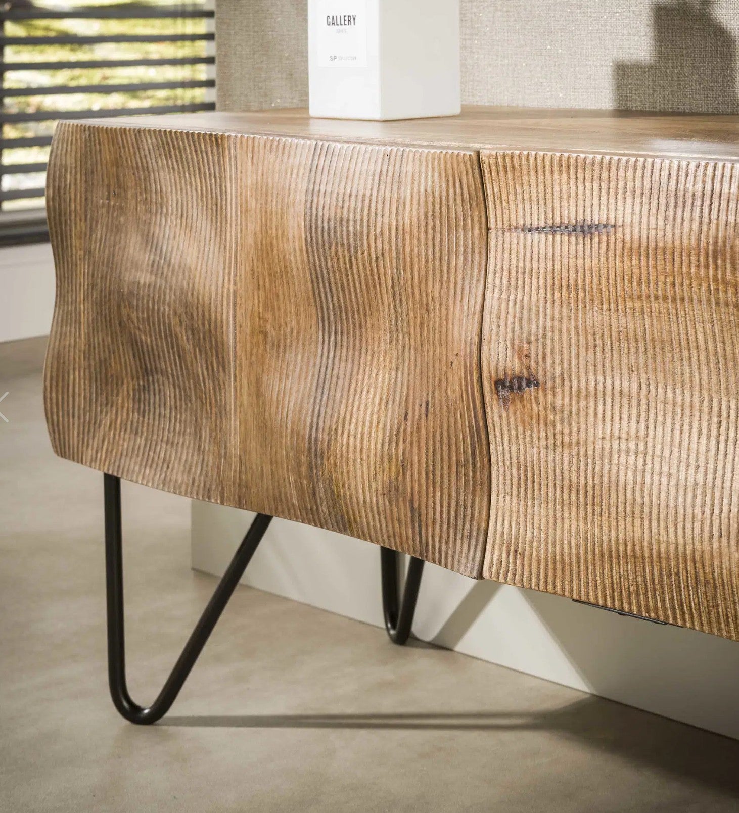 TV-meubel Ocean / Massief mango zand