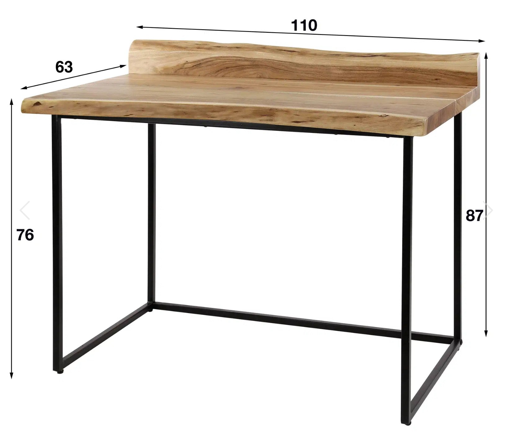 Bureau Live Edge 110x60cm / Massief acacia