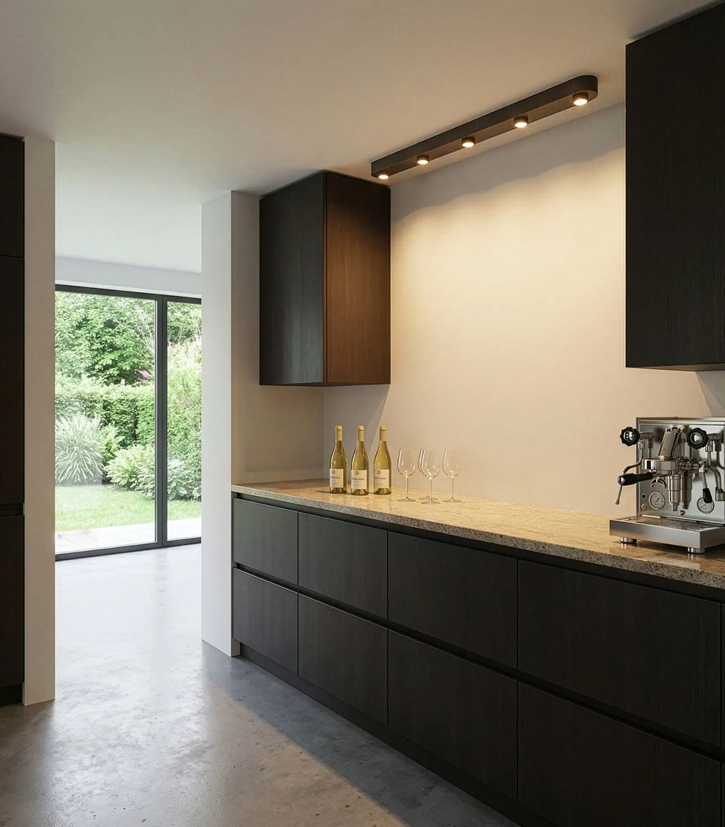 Plafondlamp Bar 5-lichts / Sienna bruin