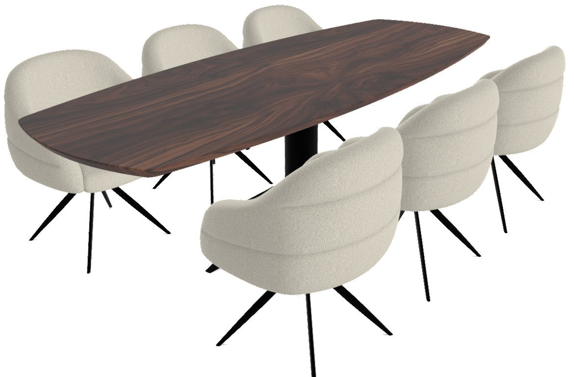 Hugo Dining Chair - Taupe - Base A