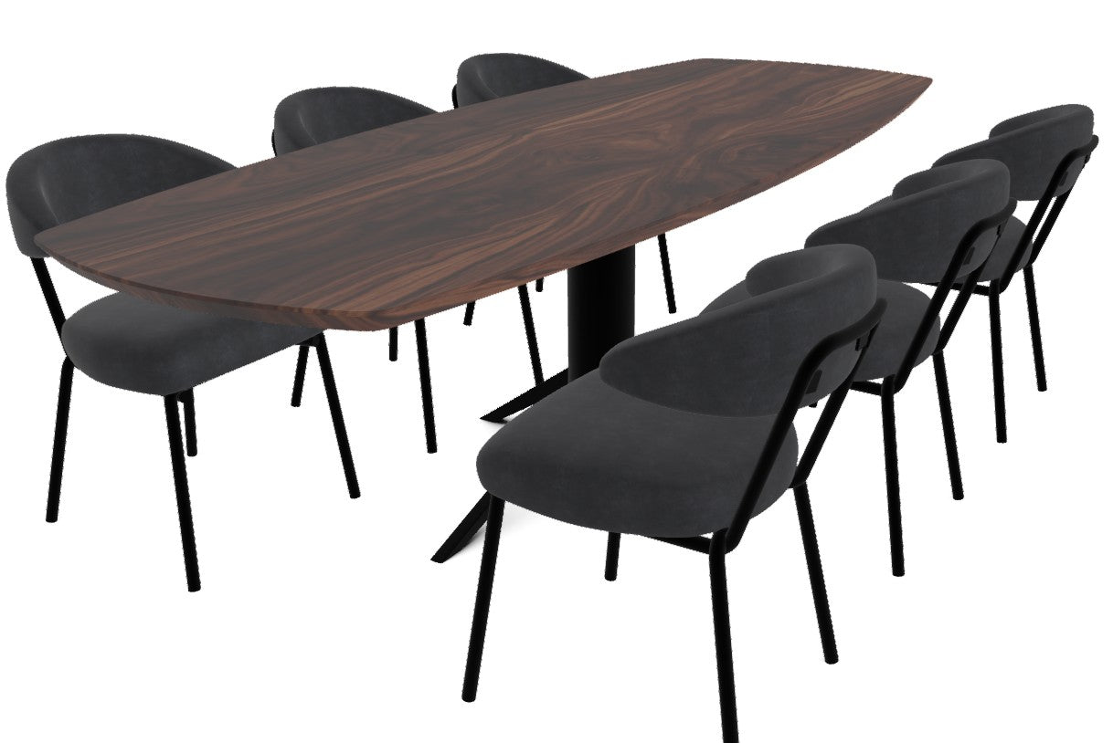 Hugo Dining Chair - Taupe - Base A