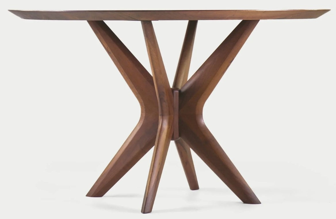 Walnoot houten eettafel - Rond - Nica walnoot