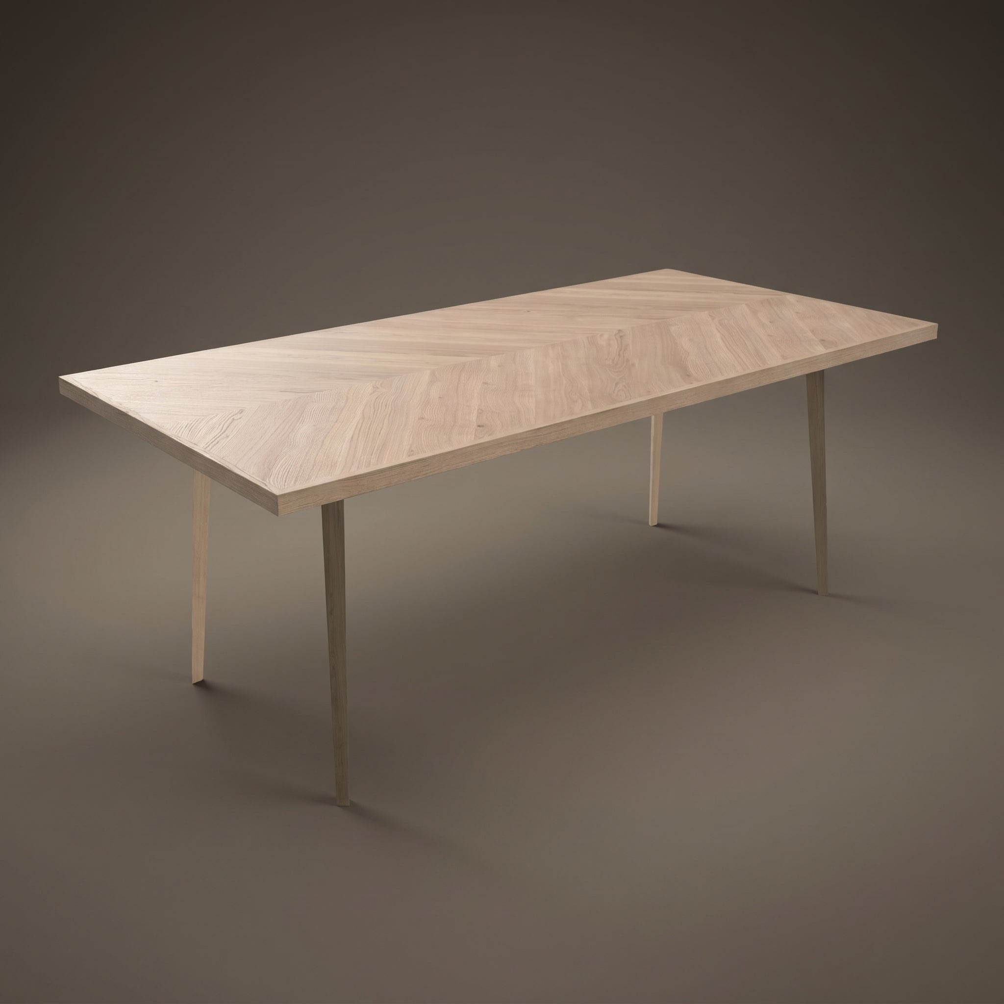 Visgraat eiken eettafel - Recht - Triangle Eiken