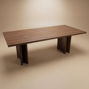 Walnoot eettafel - Recht - Double Moon Walnoot- Japandi | Industrial Home