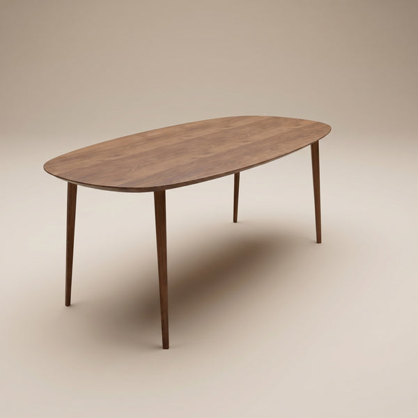 Oak solid herringbone dining table - Danish - Cone
