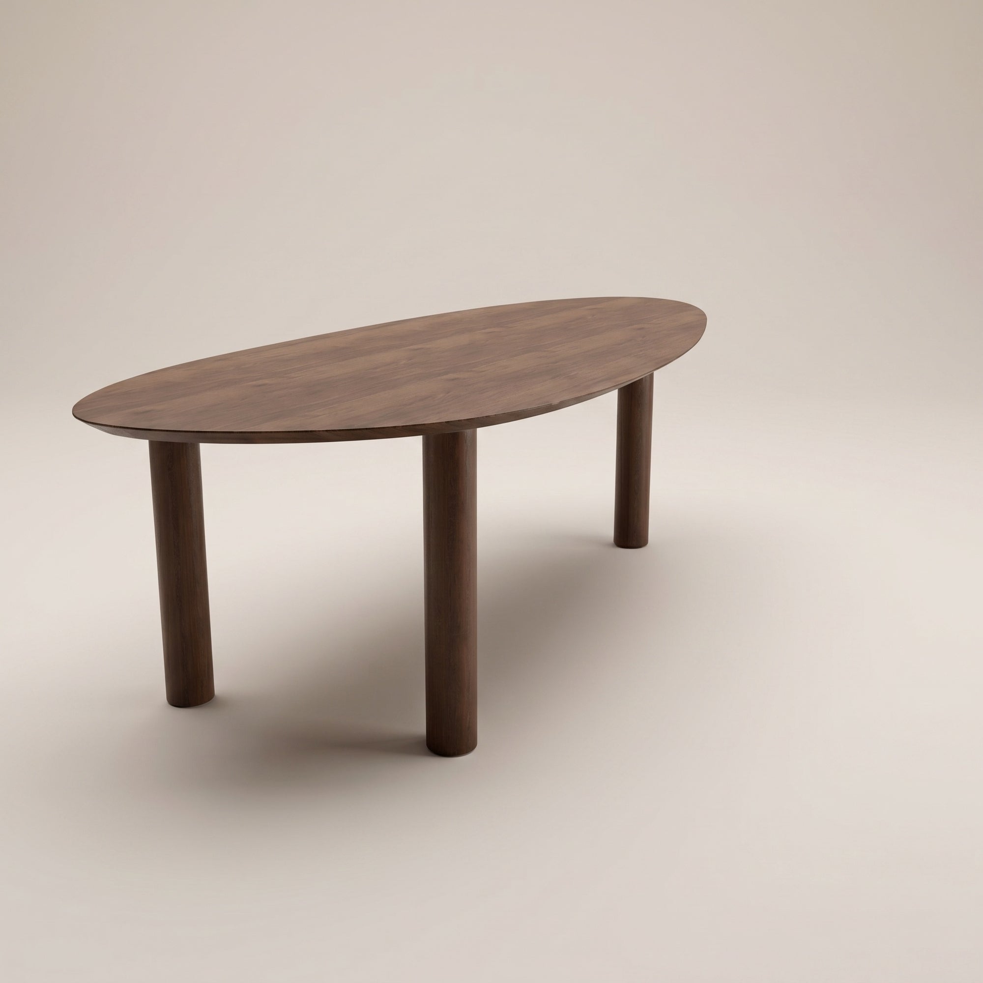 Walnoot eettafel - Kiezel A - Pole walnoot — massief walnoot