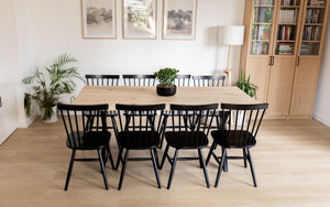 Verlengbare rechte eiken eettafel sfeerbeeld 13 - Industrial Home