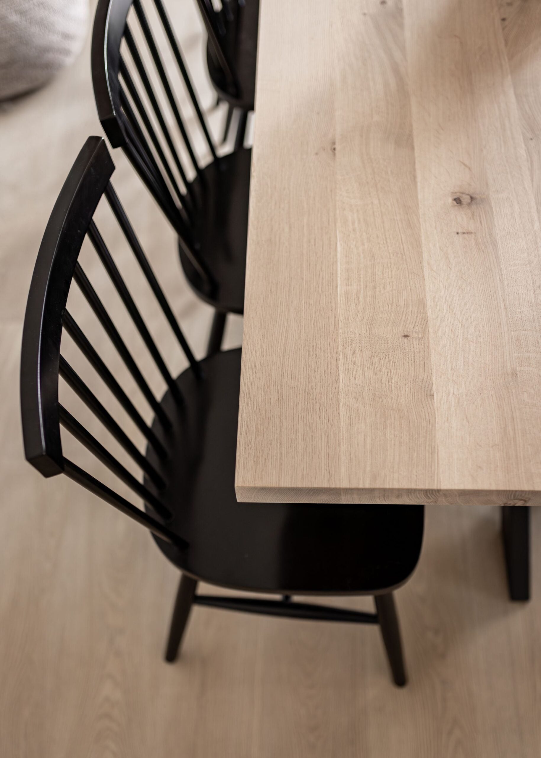 Verlengbare rechte eiken eettafel