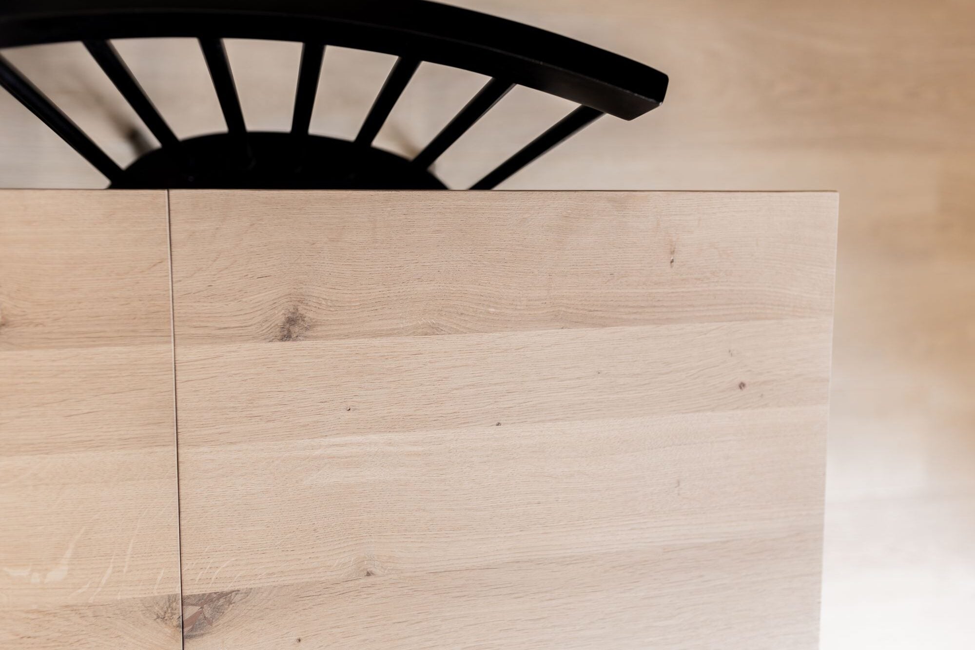 Verlengbare rechte eiken eettafel