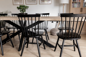 Verlengbare rechte eiken eettafel sfeerbeeld 7 - Industrial Home