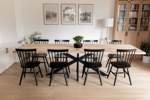 Verlengbare rechte eiken eettafel sfeerbeeld 11 - Industrial Home