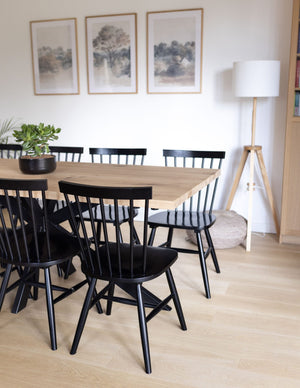 Verlengbare rechte eiken eettafel sfeerbeeld 10 - Industrial Home