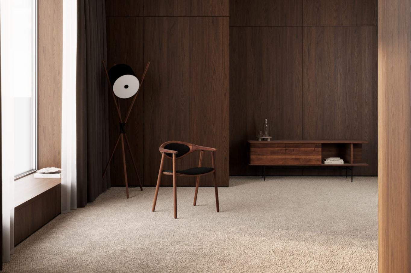 Artisan / Naru / Comfortabele Houten Designstoel met Armleuning