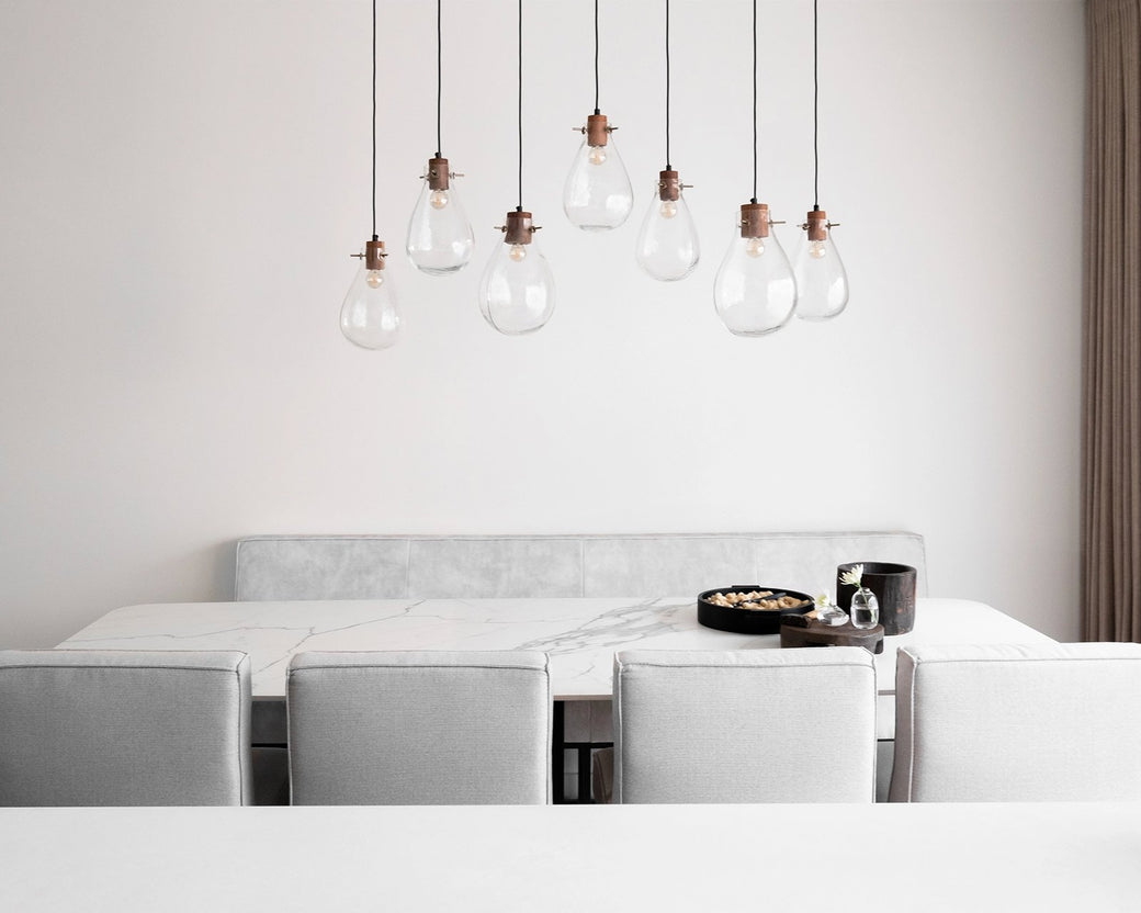 Keramische tafel Calacatta Glory - Recht Rond - T onderstel