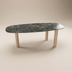 Keramiek eettafel Verde France - Deens Recht - Pole eiken | Industrial Home