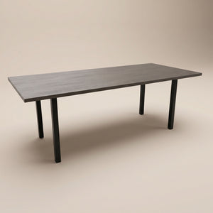 Melamine eettafel Casella Oak Chestnut Brown - Recht - N Onderstel | Industrial Home