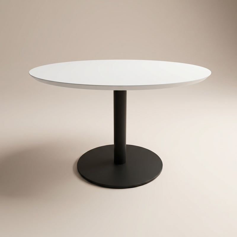 HPL eettafel Frozen Blue - Rond - Sol D10 metaal | Industrial Home