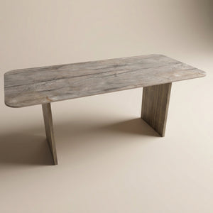 Keramische eettafel Silver Root Grey- Recht Rond - Wall eiken - Japandi | Industrial Home